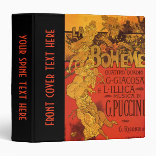 Classeur Musique Art Nouveau vintage, Opéra de La Bohême, 1