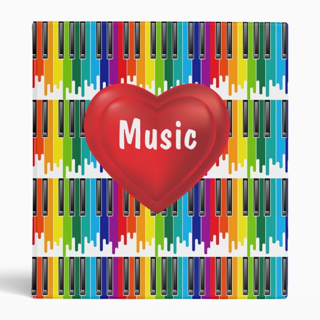 Classeur Musique colorée (Devant)