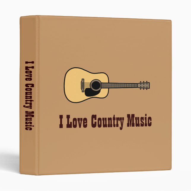 Classeur Musique country (Devant/Côté)