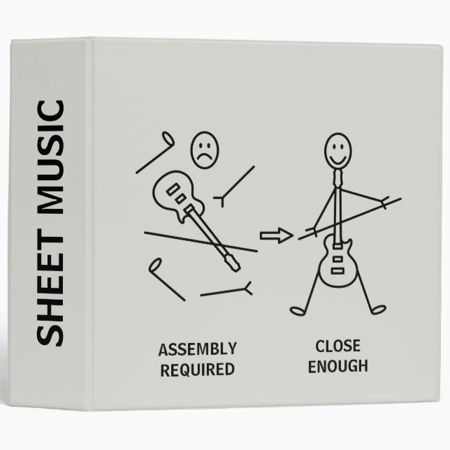 Classeur Musique de feuille (Devant/Côté)
