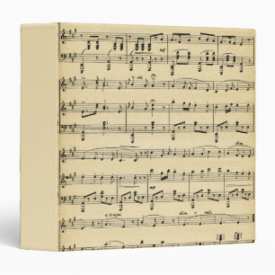 Classeur Musique de feuille antique personnalisée