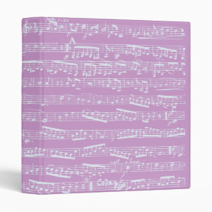 Classeur Musique de feuille rose
