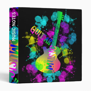 Classeur Musique de guitare arc-en-ciel