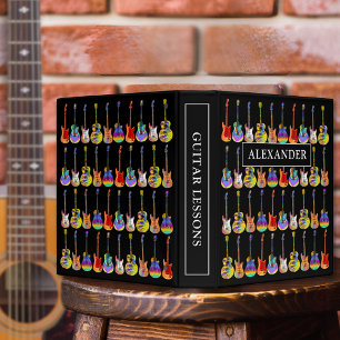 Classeur Musique de guitare colorée