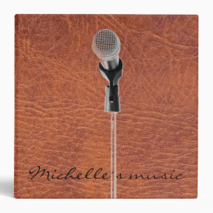 Classeur Musique en cuir Brown