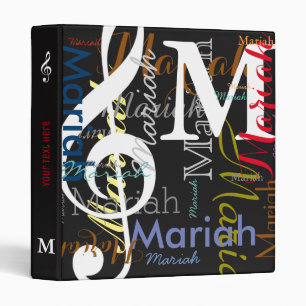 Classeur Musique pour un musicien, noir cool