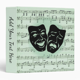 Classeur Musique verte et théâtre Masques grecs Personnels