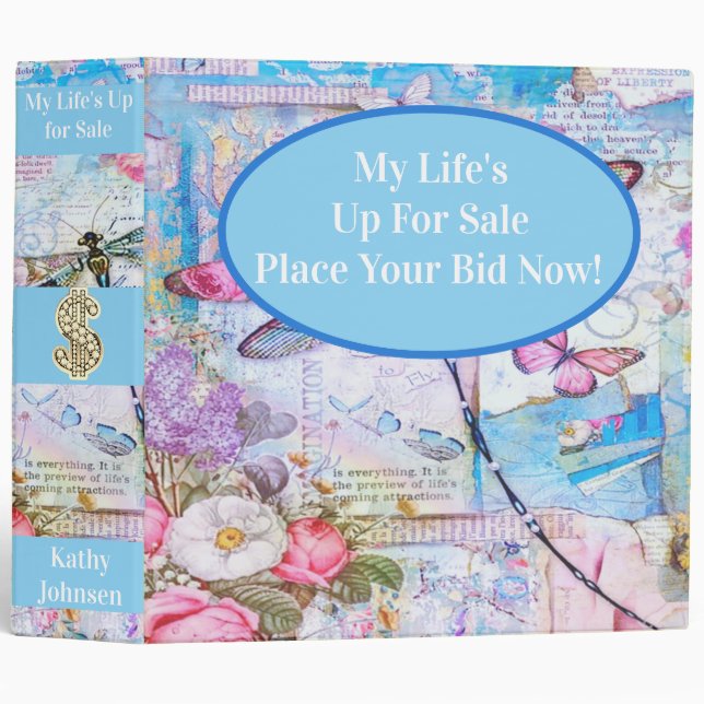 Classeur My Life's Up for Sale Scrapbooking Album (Devant/Côté)