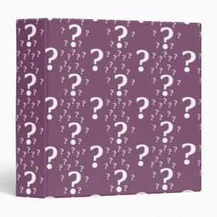 Classeur Mystère question marque énigme puzzle mauve