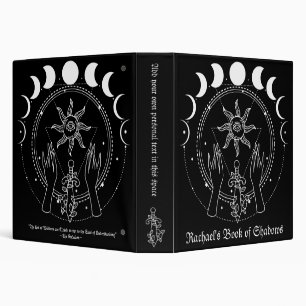 Classeur Mystique Boho Esoteric Moon Phase Livre d'Ombres