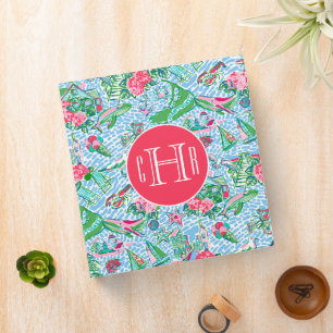 Classeur Nantucket Preppy Palm Beach Imprimer Monogramme