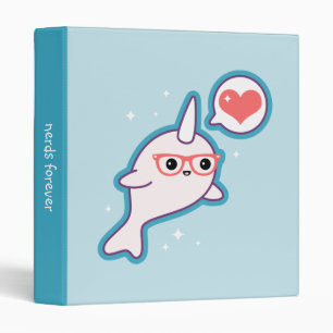 Classeur Narwhal nerd mignon