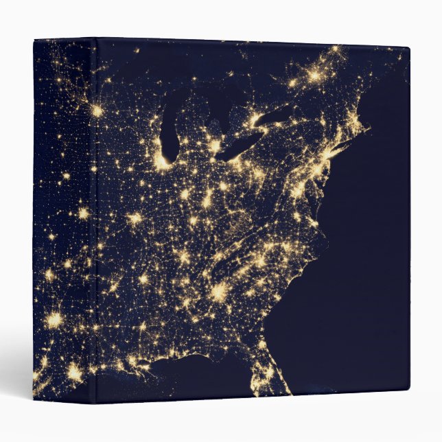Classeur Nasa Lights de Space USA (Devant/Côté)
