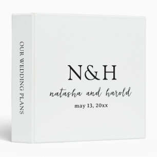 Classeur Natasha Monogram Mariage moderne