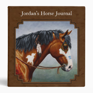 Classeur Natif Américain Bay Pinto Horse Brown
