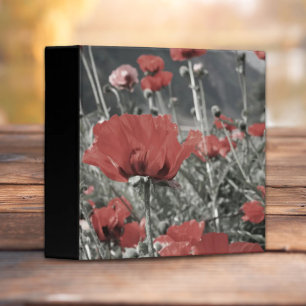 Classeur nature du pays paysage fleur de pavot rouge