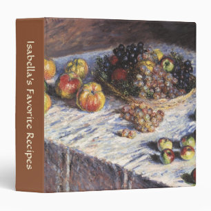 Classeur Nature morte avec pommes et raisins de Claude Mone
