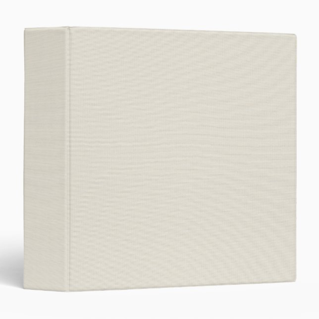 Classeur Nature White Linen Texture Blank Minimalist Clean (Devant/Côté)