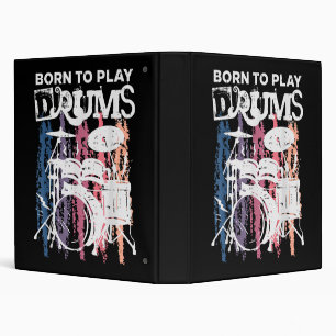 Classeur Né Pour Jouer Drumming Rock Music Band Drumme
