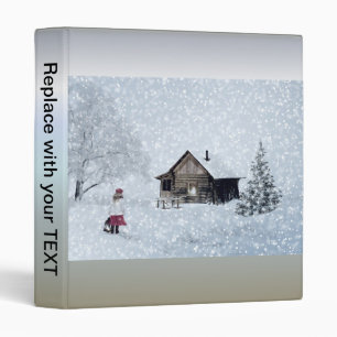 Classeur Neige de Noël au Cabine