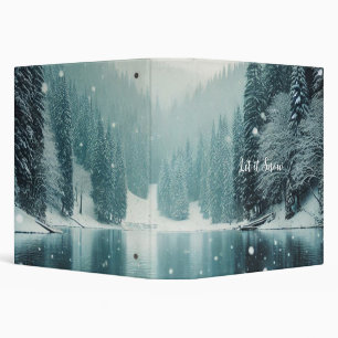 Classeur Neige en hiver, lac de montagne