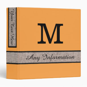 Classeur Neon Carrot couleur Burap Look Monogramme