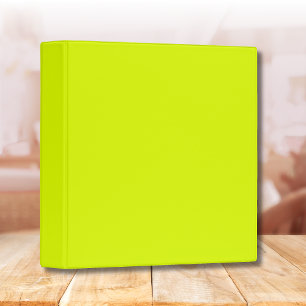 Classeur Neon Chartreuse couleur solide   Couleur tendance
