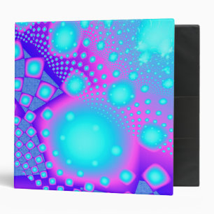 Classeur Neon Molecules Psychedelic Fractal