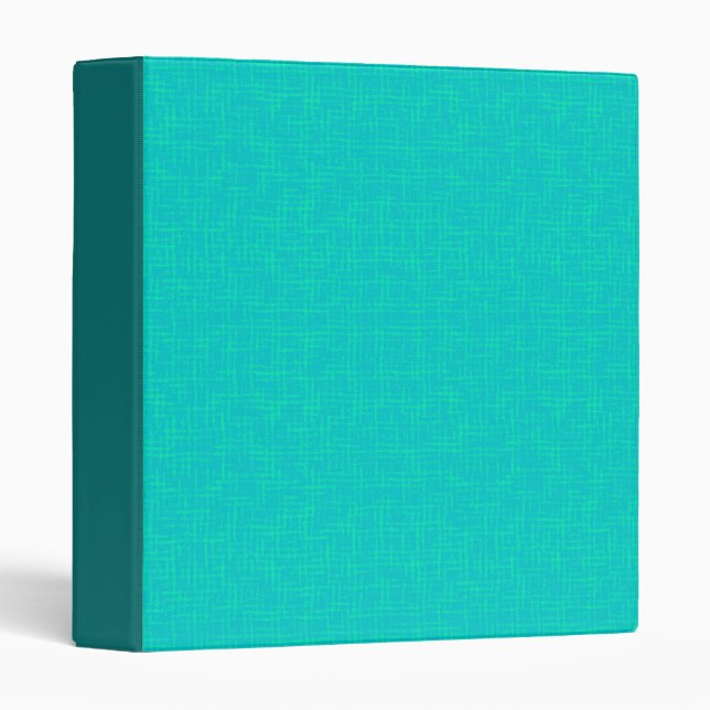 Classeur Néon turquoise texturé. (Devant/Côté)