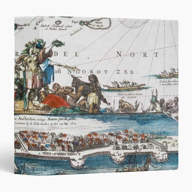 CLASSEUR NEW AMSTERDAM, 1673 (Devant/Côté)