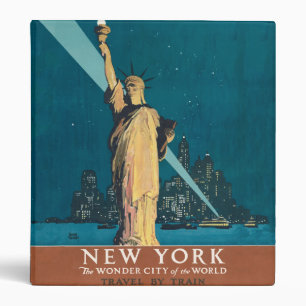 Classeur New York City Vintage voyage Liberty Skyline