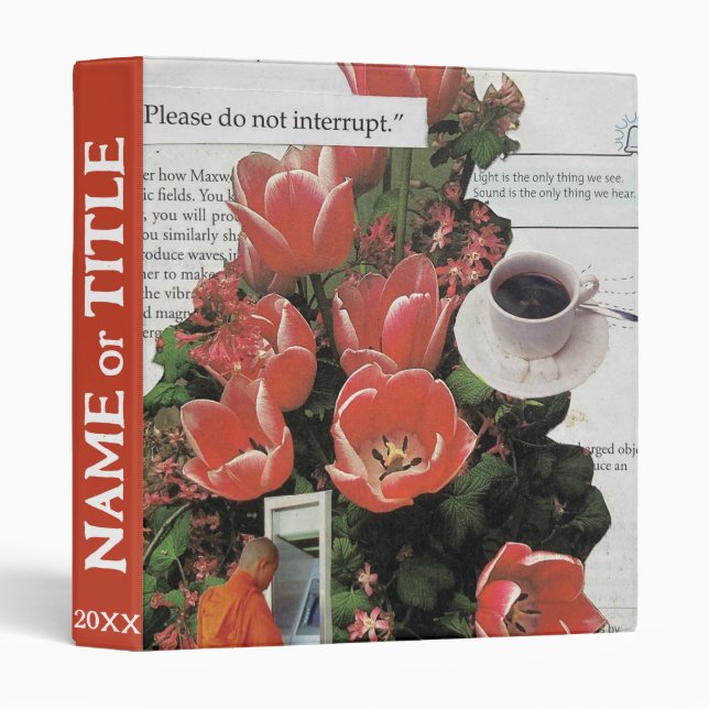 Classeur N'Interrompez Pas L'Argent Matin Café Thé Heure (Devant/Côté)