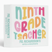 Ninth Grade Teacher | Colorful Text Design