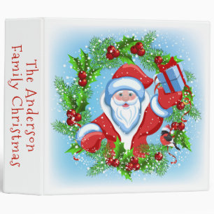 Classeur Noël à la famille de Père Noël mignonne et Holly W