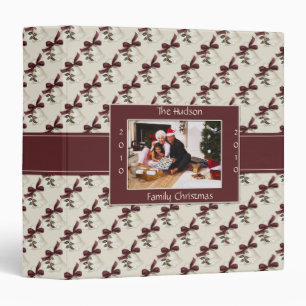 Classeur Noël Bells avec les rubans et le houx rouges
