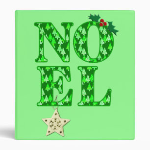 Classeur NOEL dans un arbre de Noël vert Motif