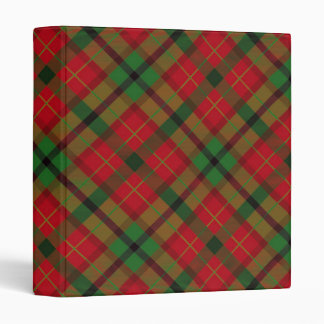 Classeur Noël de fête de vacances de plaid de tartan