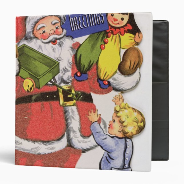 Classeur Noël de père, carte de Noël victorienne (Devant/Intérieur)