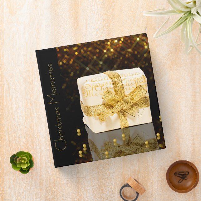 Classeur Noël doré étincelant (In Situ)