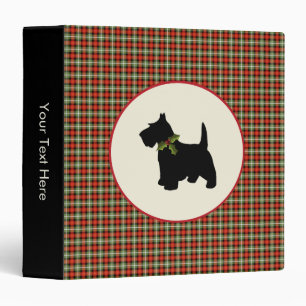 Classeur Noël écossais de plaid de chien de Scottie