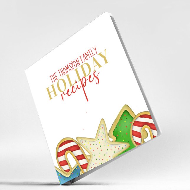 Classeur Noël Fêtes Coco Famille Whimsical Recette (Holiday recipes cute whimsical binder. )