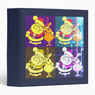 Classeur Noël rétro Père Noël et Reindeer Pop Art