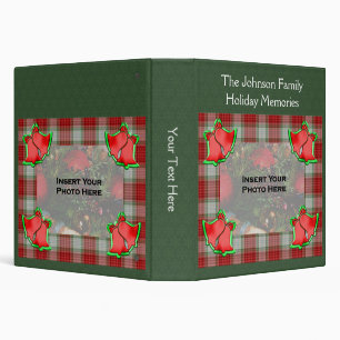Classeur Noël Rouge Plaid Et Cloches Festives