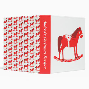 Classeur Noël scandinave Cheval Rocking Recette personnalis