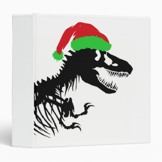 Classeur Noël T-Rex (Devant/Côté)