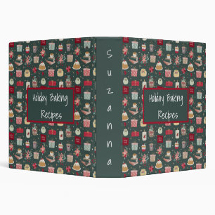 Classeur Noël Vacances Cuisinière Godies Mignonne Vert Nom