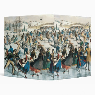 Classeur Noël victorien Central Park Currier & Ives