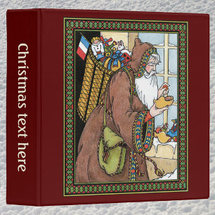 Classeur Noël vintage, jouets de Père Noël sabots chaussure