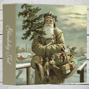 Classeur Noël vintage, Père Noël victorien avec des jouets