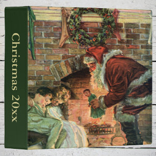 Classeur Noël Vintage, Père Noël Victorien Enfants
